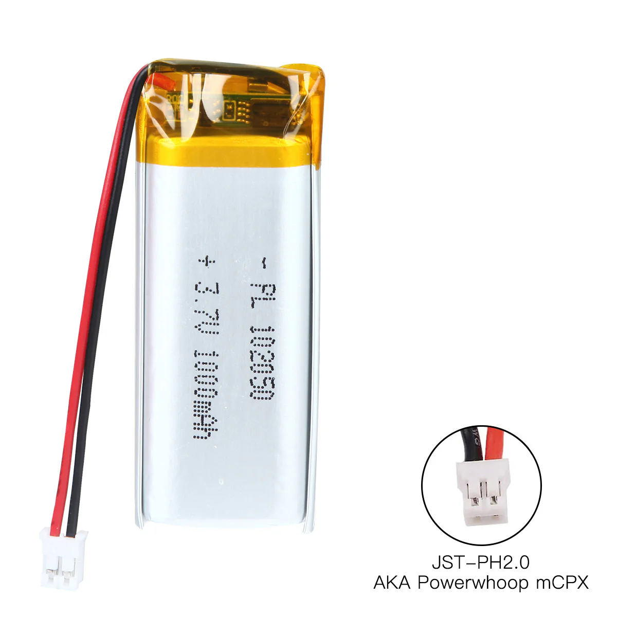 3.7V 102050 1000mAh Lithium Polymer Battery - Image 4