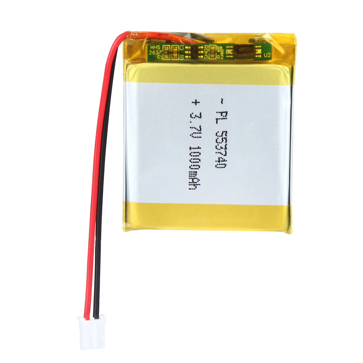 YDL 3.7V 1000mAh 553740 Rechargeable Lithium Polymer Battery Length 42mm