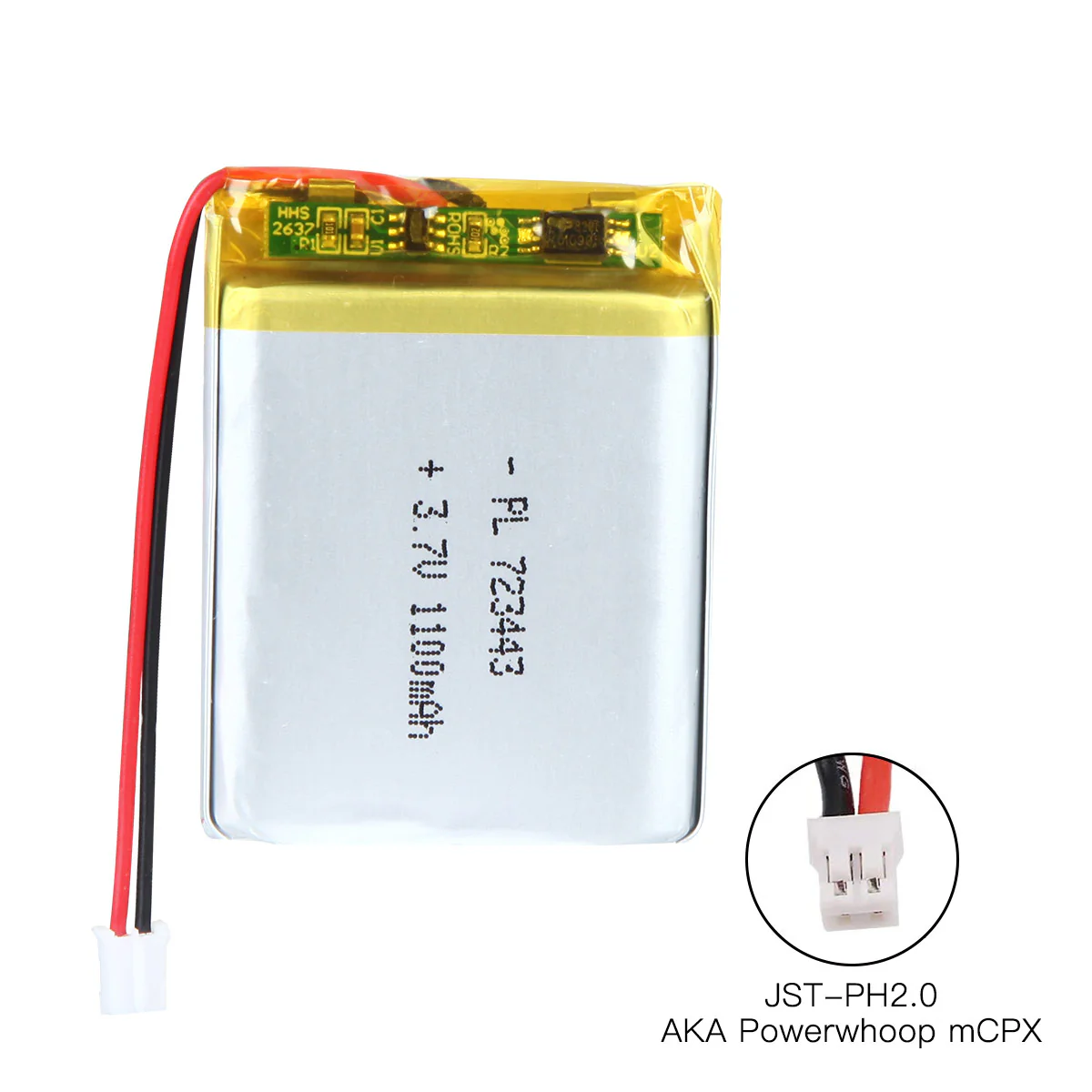 YDL 3.7V 1100mAh 723443 Rechargeable Lithium Polymer Battery Length 45mm - Image 4