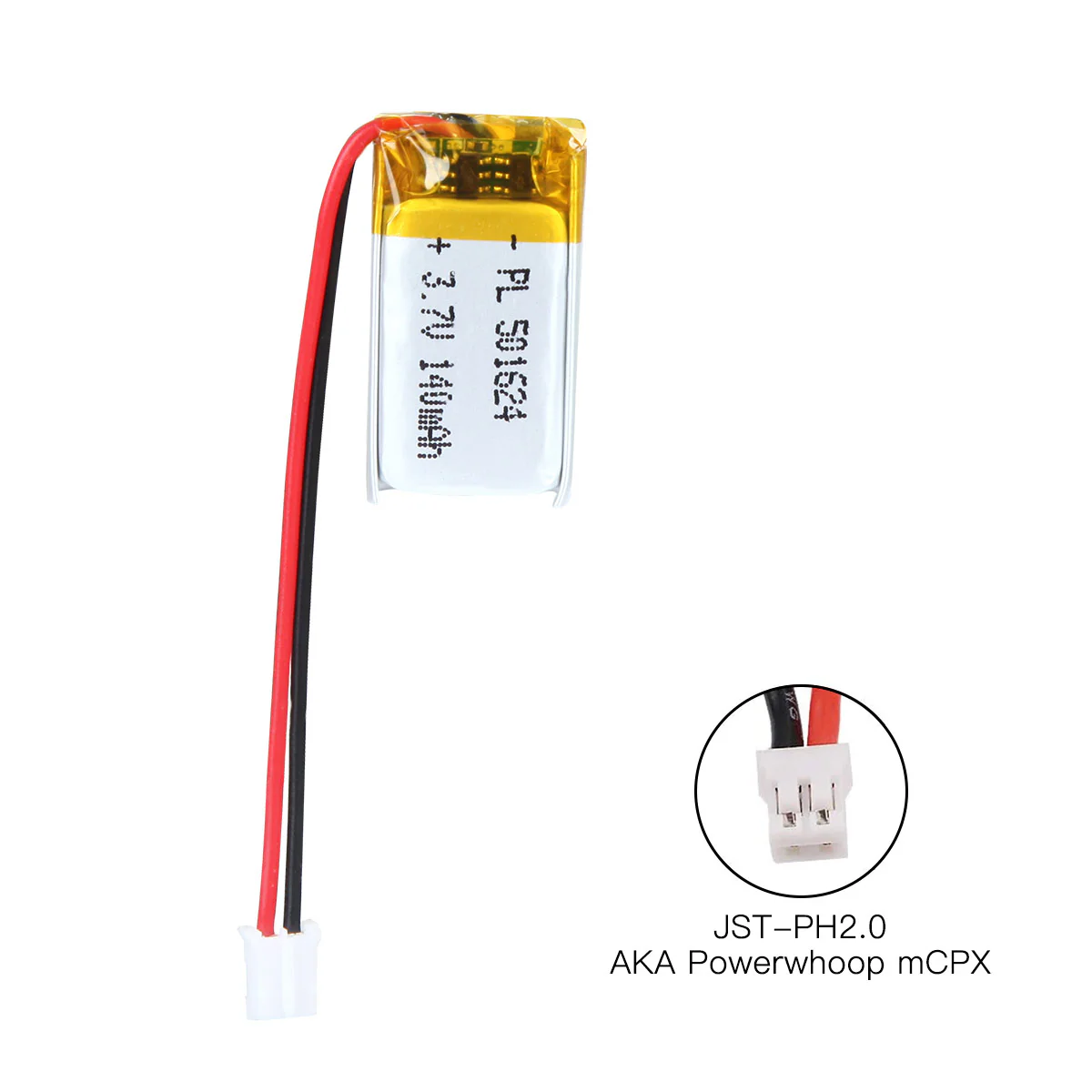 YDL 3.7V 140mAh 501624 Rechargeable Lithium Polymer Battery Length 26mm - Image 7