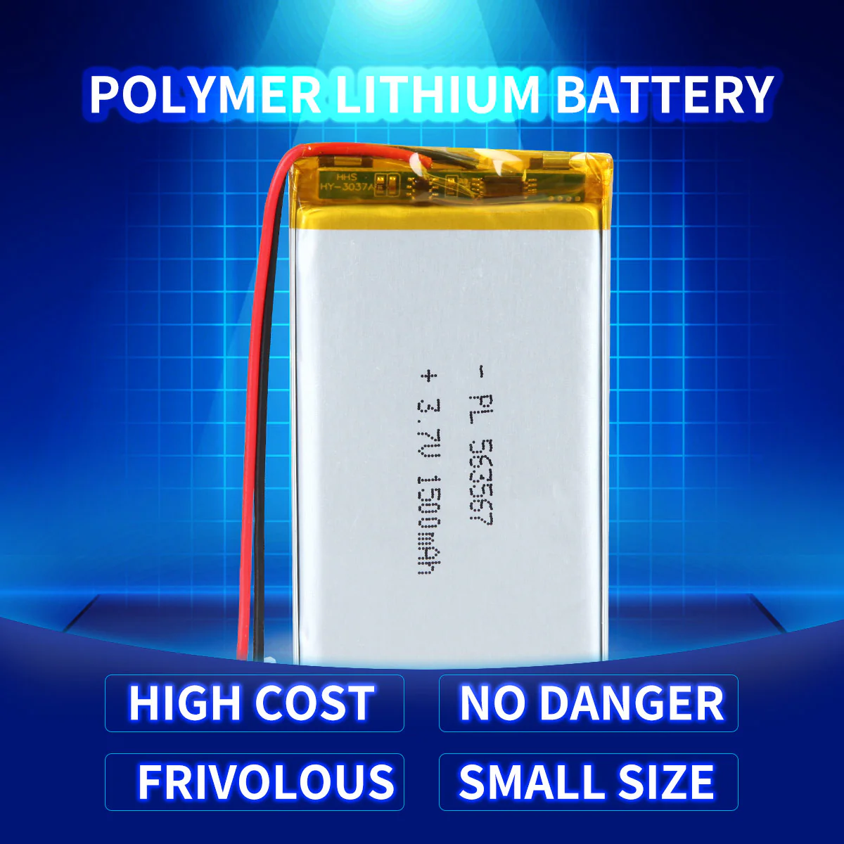 YDL 3.7V 1500mAh 563567 Rechargeable Lithium Polymer Battery Length 69mm - Image 2