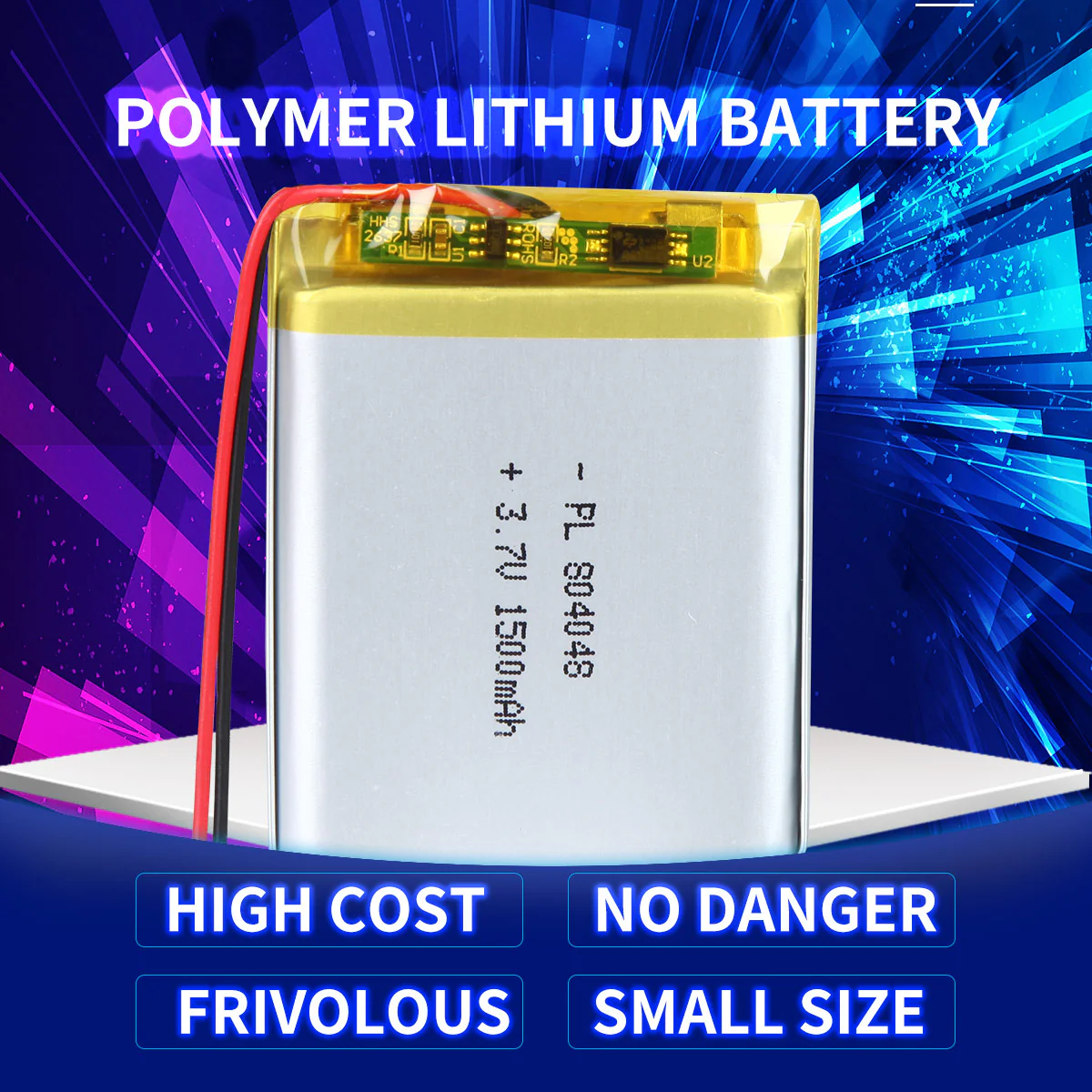 YDL 3.7V 1500mAh 804048 Rechargeable Lithium Polymer Battery - Image 2