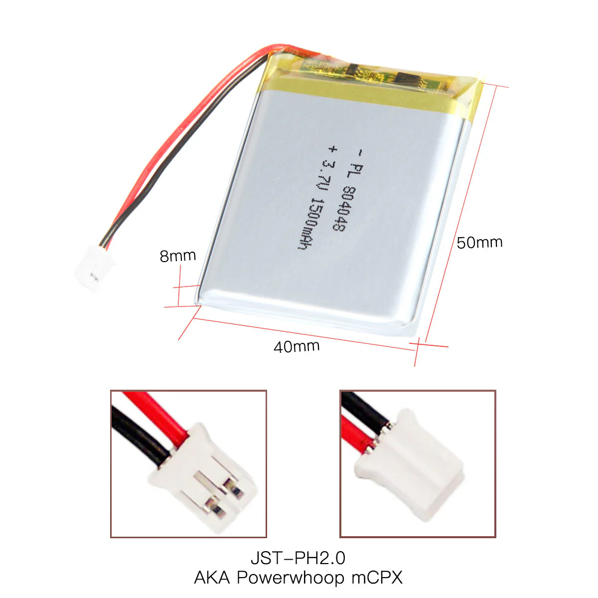 YDL 3.7V 1500mAh 804048 Rechargeable Lithium Polymer Battery - Image 5