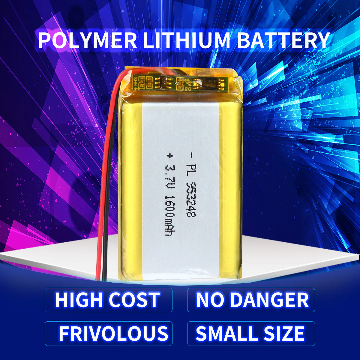 YDL 3.7V 1600mAh 953248 Rechargeable Lithium  Polymer Battery - Image 2