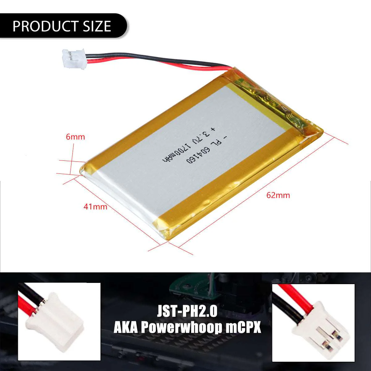 3.7V 1700mAh 604160 Rechargeable Lithium Polymer Battery Pack - Image 4