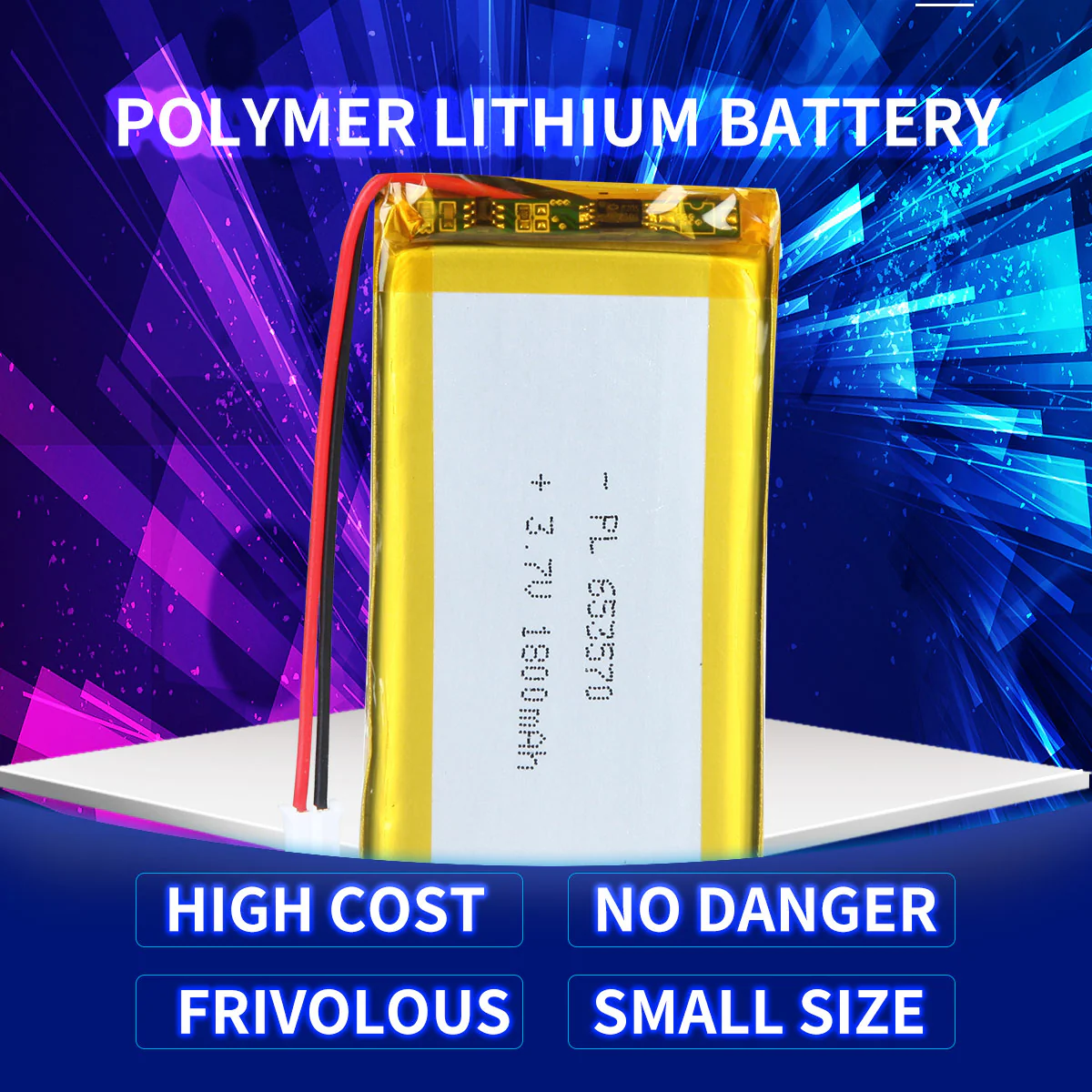 YDL 3.7V 1800mAh 653570 Rechargeable - Image 2
