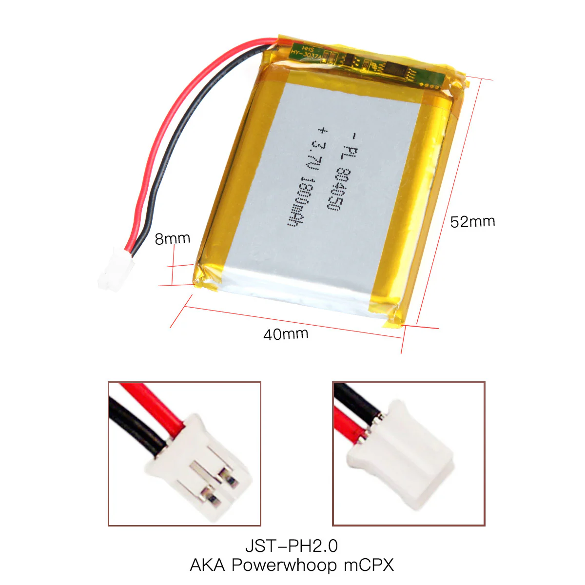 3.7V 2000mAh 804050 Rechargeable Lithium  Polymer Battery - Image 5