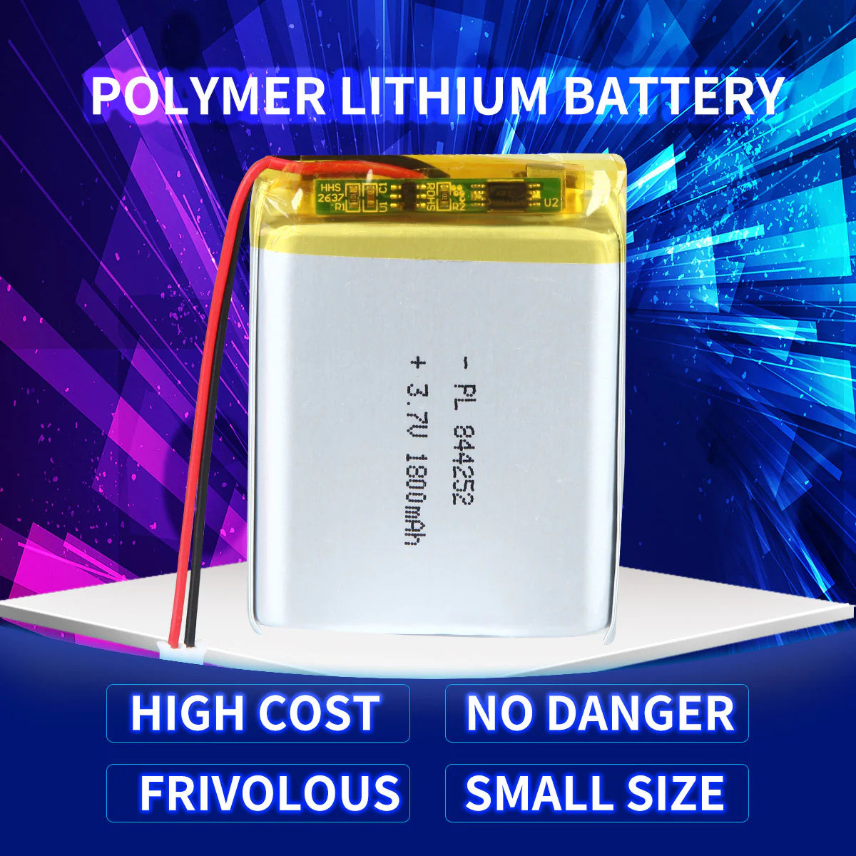 YDL 3.7V 1800mAh 844252 Rechargeable Lithium Polymer Battery - Image 2