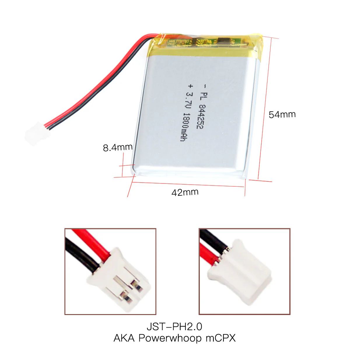 YDL 3.7V 1800mAh 844252 Rechargeable Lithium Polymer Battery - Image 5