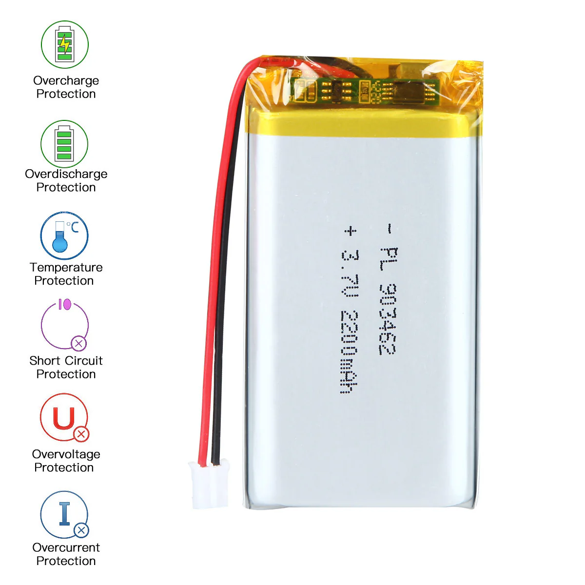 YDL 3.7V 2200mAh 903462 Rechargeable Lithium Polymer Battery - Image 5