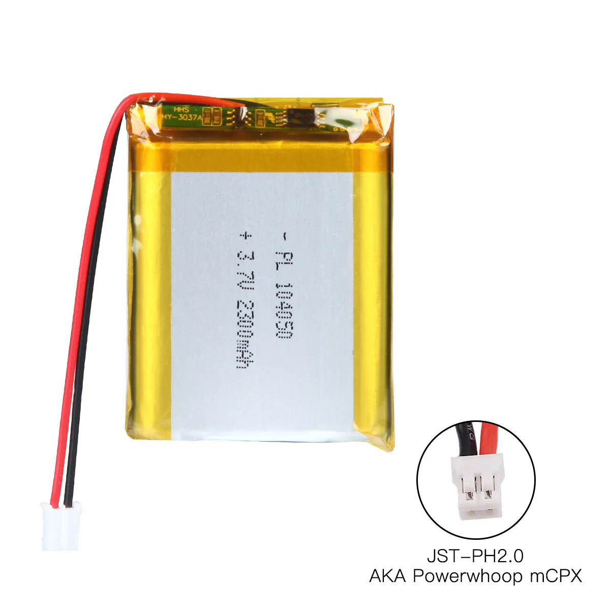 3.7V 2500mAh 104050 Rechargeable Lithium Polymer Battery Length 52mm - Image 4