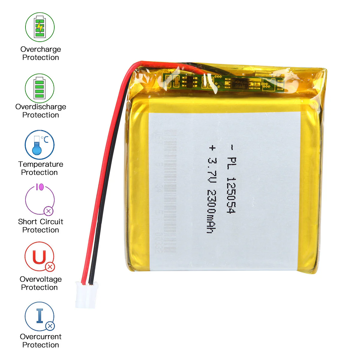 YDL 3.7V 4000mAh 125054 Rechargeable Lithium  Polymer Battery - Image 5
