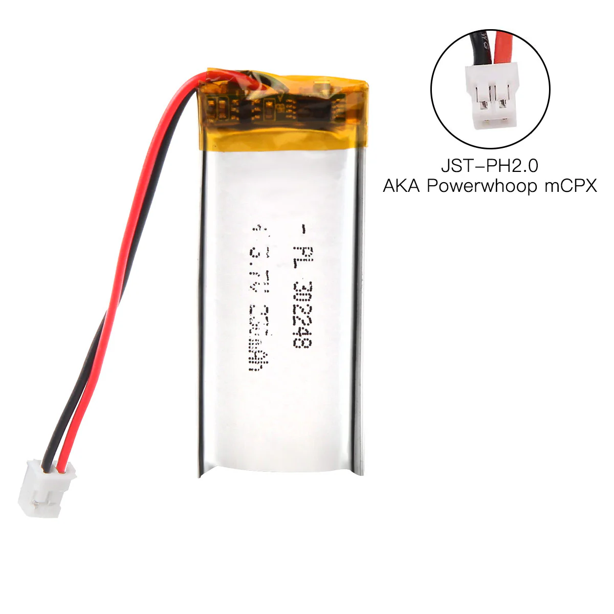 YDL 3.7V 230mAh 302248 Rechargeable Lithium Polymer Battery Length 50mm - Image 4