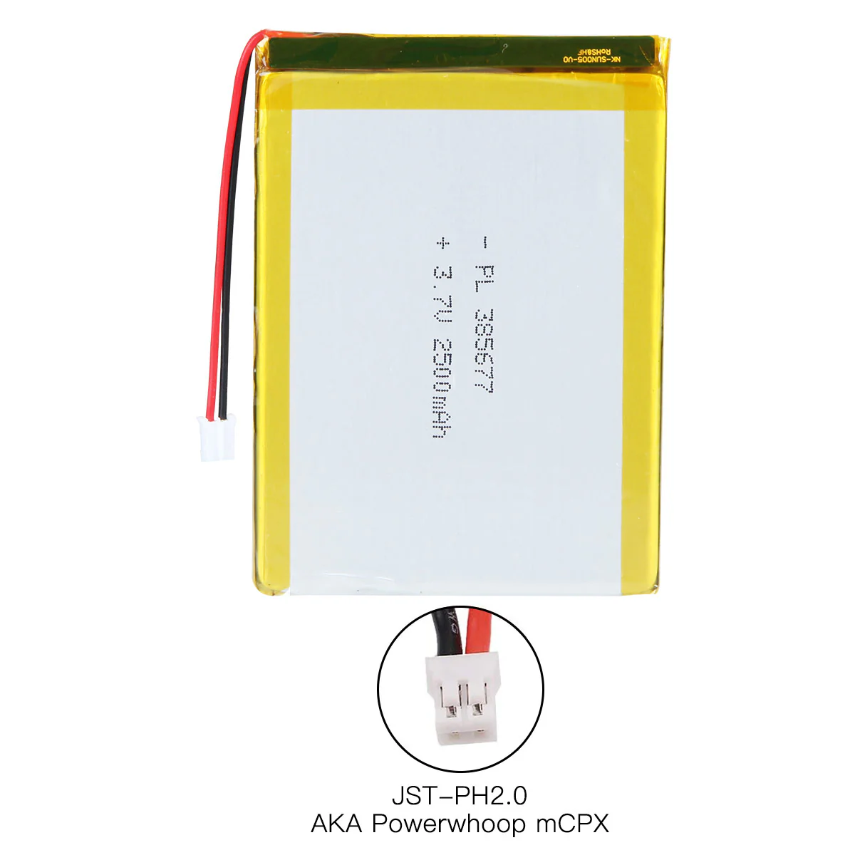 YDL 3.7V 2500mAh 385677 Rechargeable Lithium Polymer Battery Length 79mm - Image 6