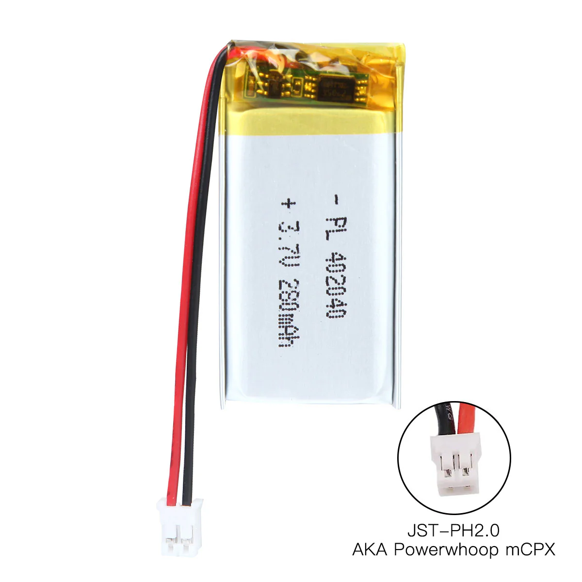 YDL 3.7V 280mAh 402040 Rechargeable Lithium Polymer Battery Length 42mm - Image 4