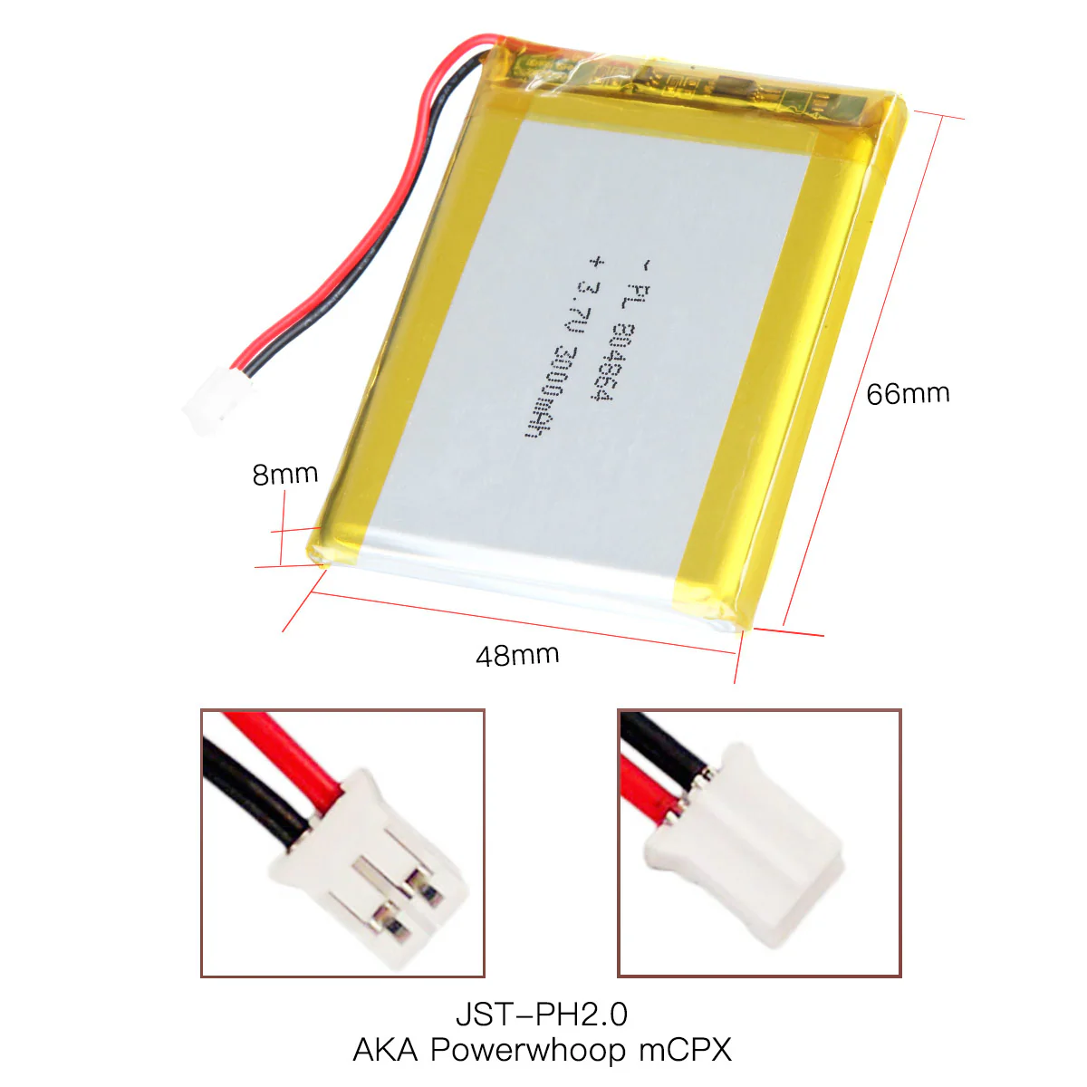 YDL 3.7V 3000mAh 804864  Lithium Polymer Battery Pack - Image 4