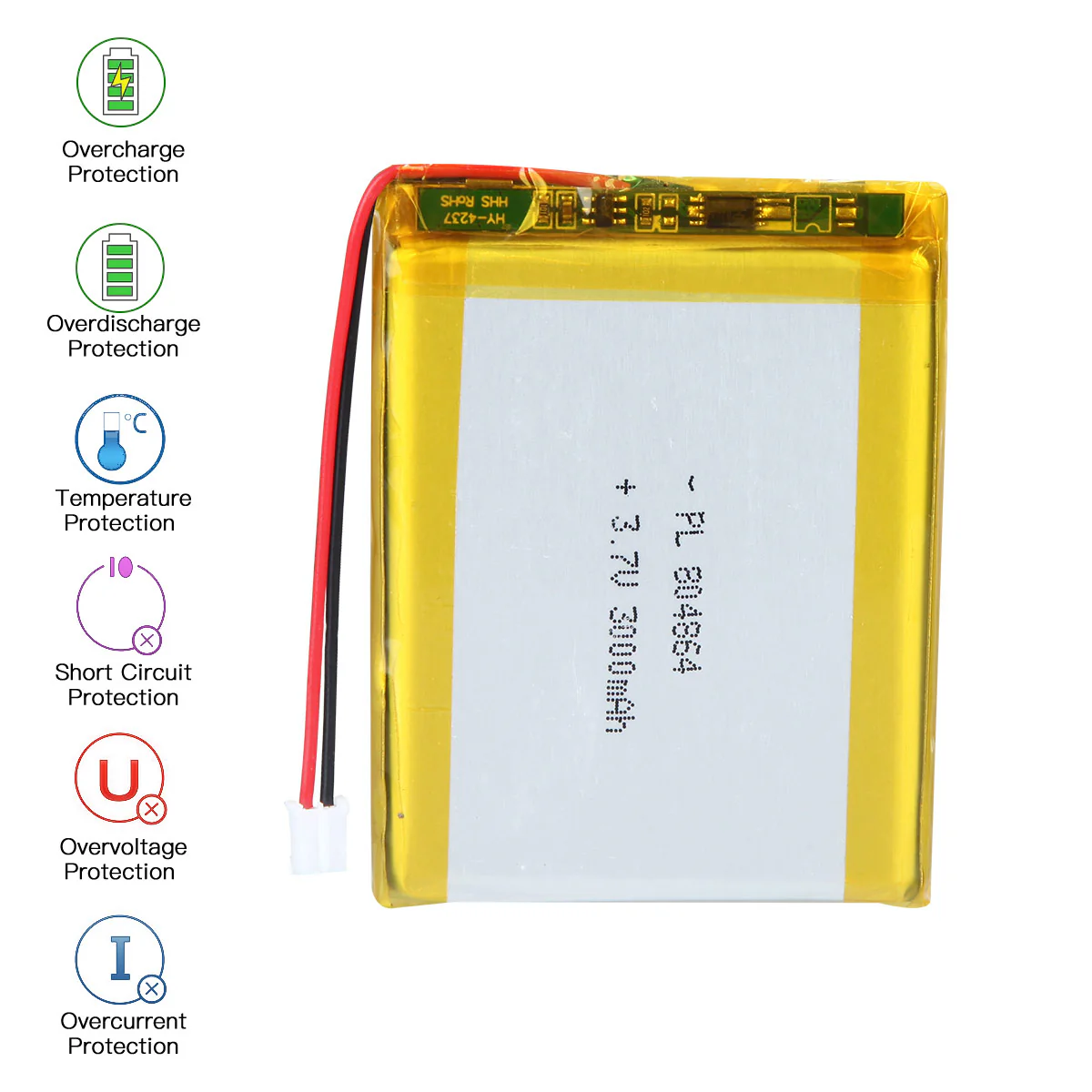 YDL 3.7V 3000mAh 804864  Lithium Polymer Battery Pack - Image 5