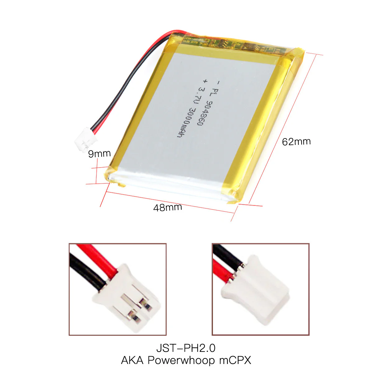 YDL 3.7V 3000mAh 904860 Rechargeable Lithium  Polymer Battery - Image 4