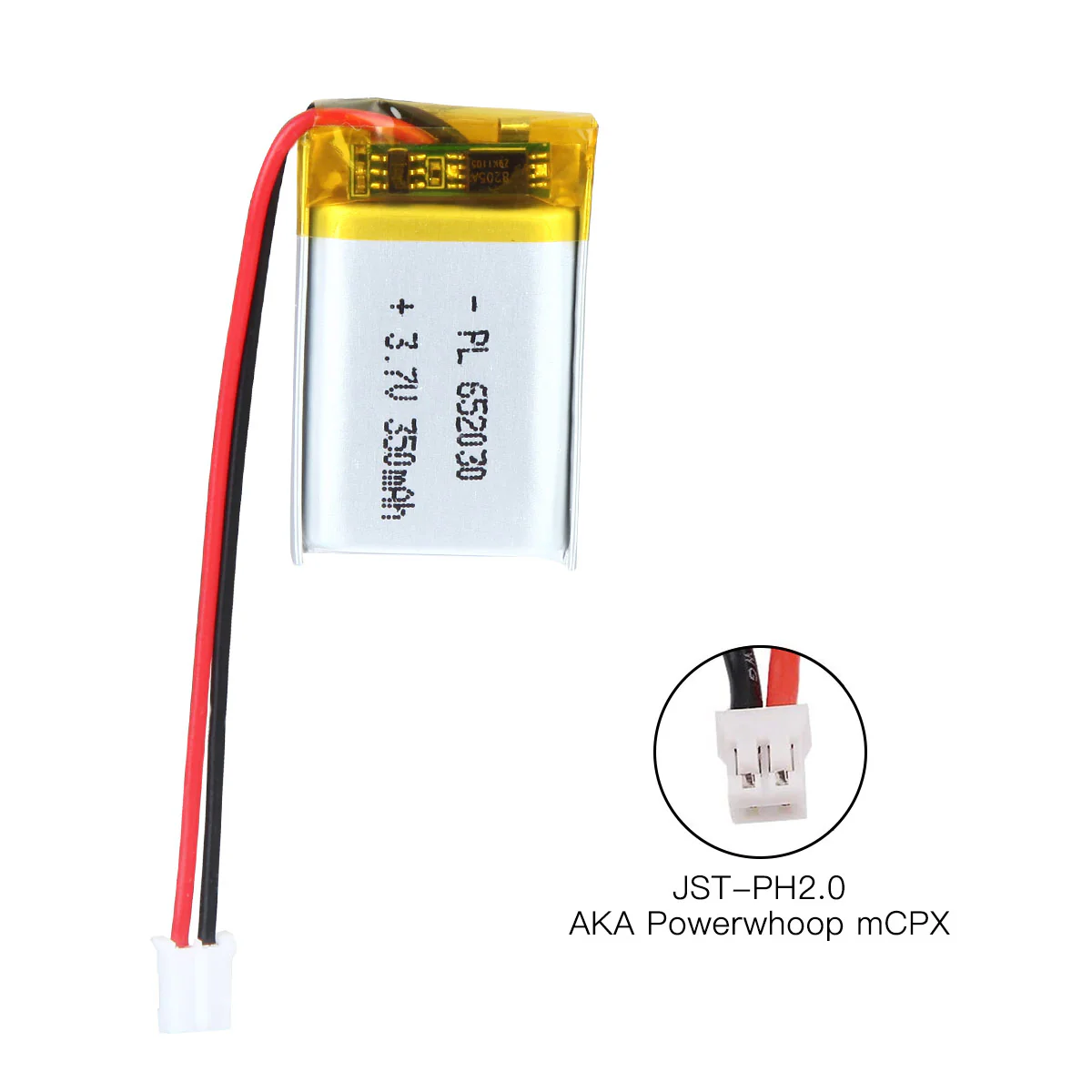 YDL 3.7V 350mAh 652030 Rechargeable Lithium Polymer Battery Length 32mm - Image 6