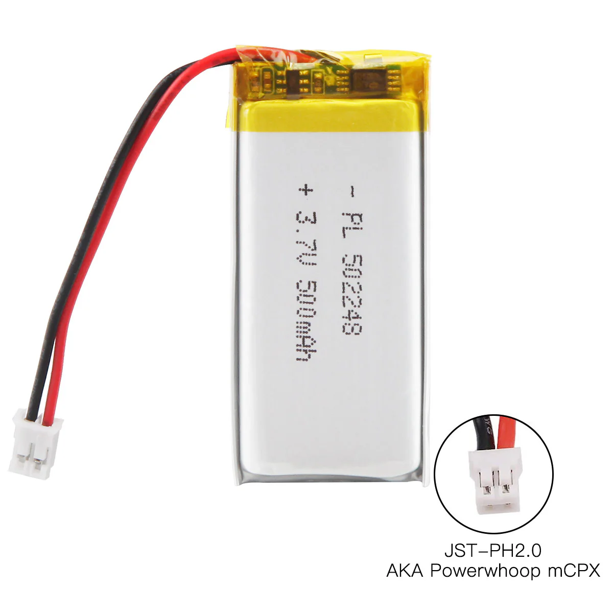 YDL 3.7V 500mAh 502248 Rechargeable Lithium Polymer  Battery Length 50mm - Image 4