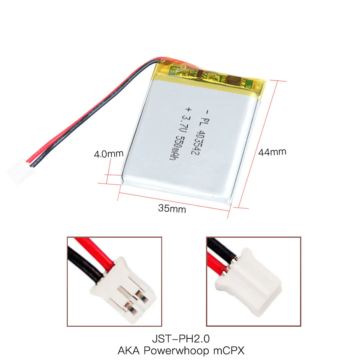 YDL 3.7V 550mAh 403542 Lithium Polymer Battery Pack - Image 4