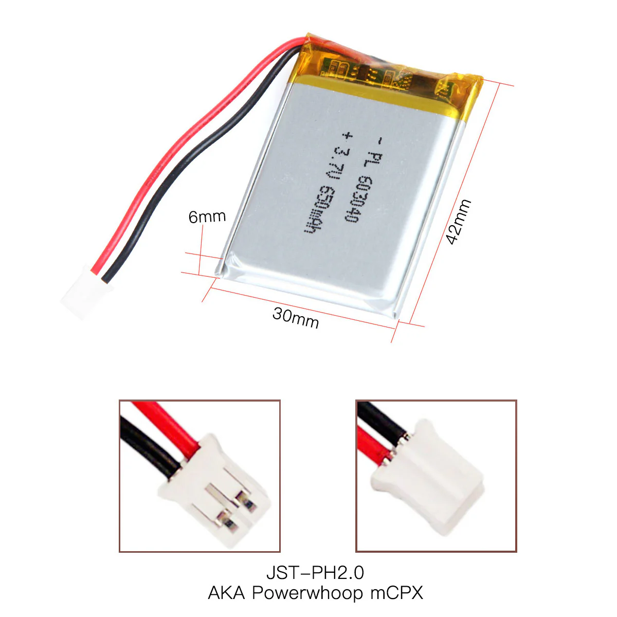 3.7V 650mAh 603040 Rechargeable Lithium Polymer Battery - Image 10