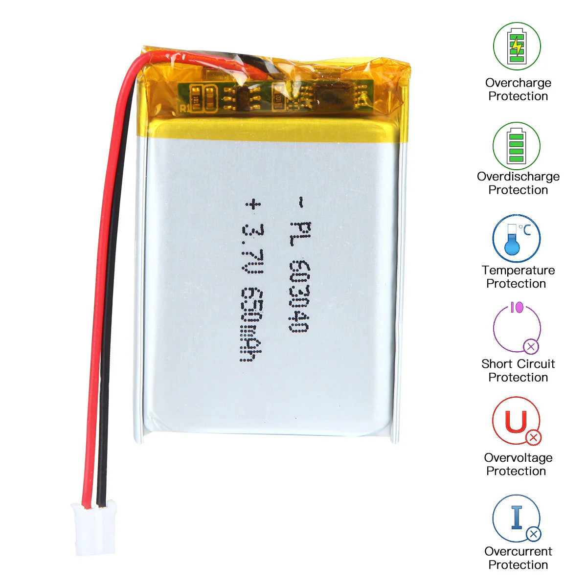 3.7V 650mAh 603040 Rechargeable Lithium Polymer Battery - Image 9