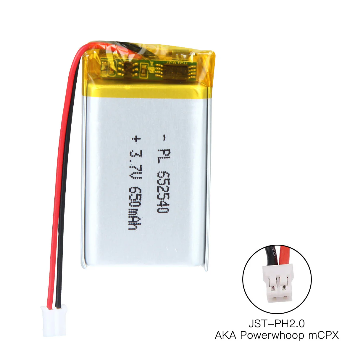 YDL 3.7V 650mAh 652540 Rechargeable Lithium  Polymer Battery Length 42mm - Image 4
