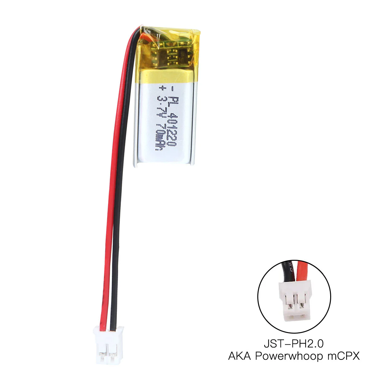 YDL  3.7V 70mAh 401220 Rechargeable Lithium Polymer Battery Length 22mm - Image 4