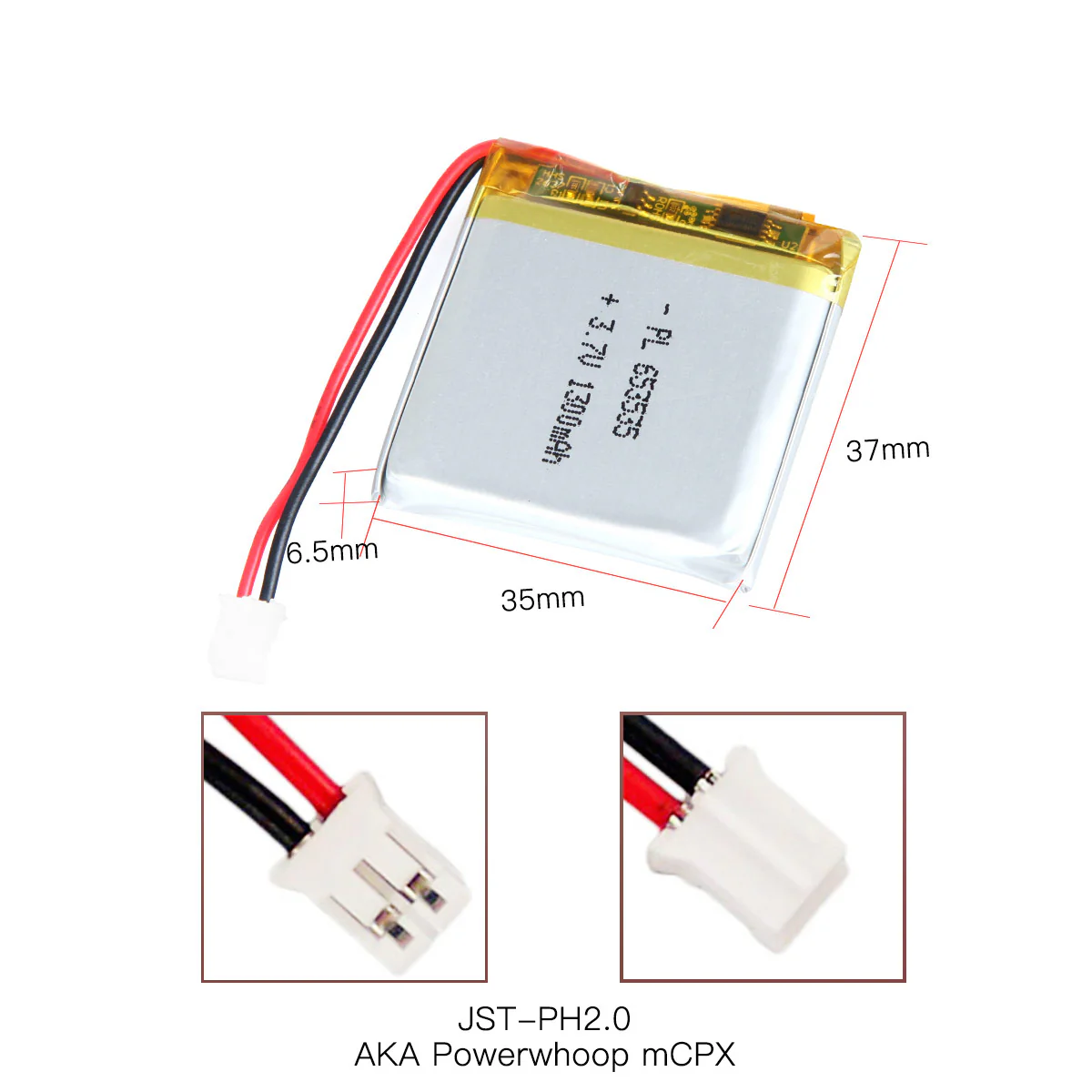 YDL 3.7V 710mAh 653535 Rechargeable Lithium Polymer Battery - Image 4