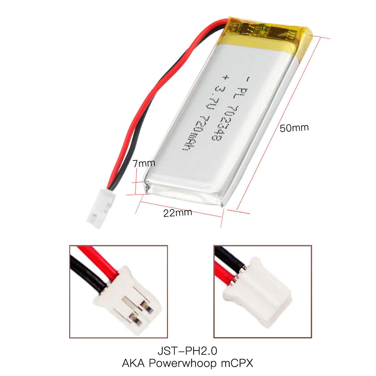 YDL 3.7V 720mAh 702348 Rechargeable Lithium Polymer  Battery - Image 4