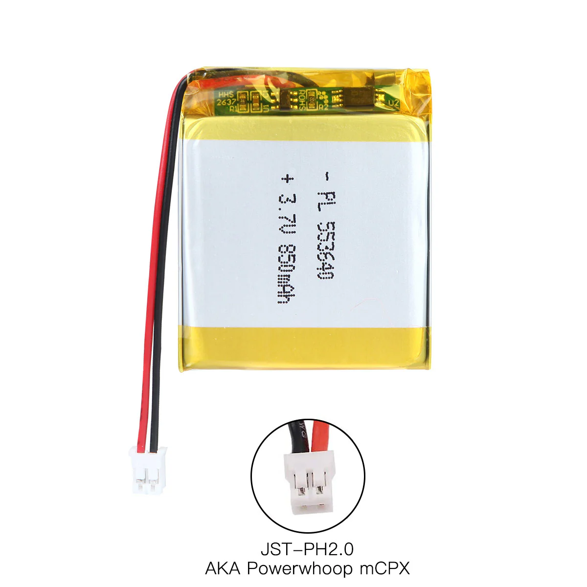 YDL 3.7V 850mAh 553640 Rechargeable Lipo Battery Length 42mm - Image 6
