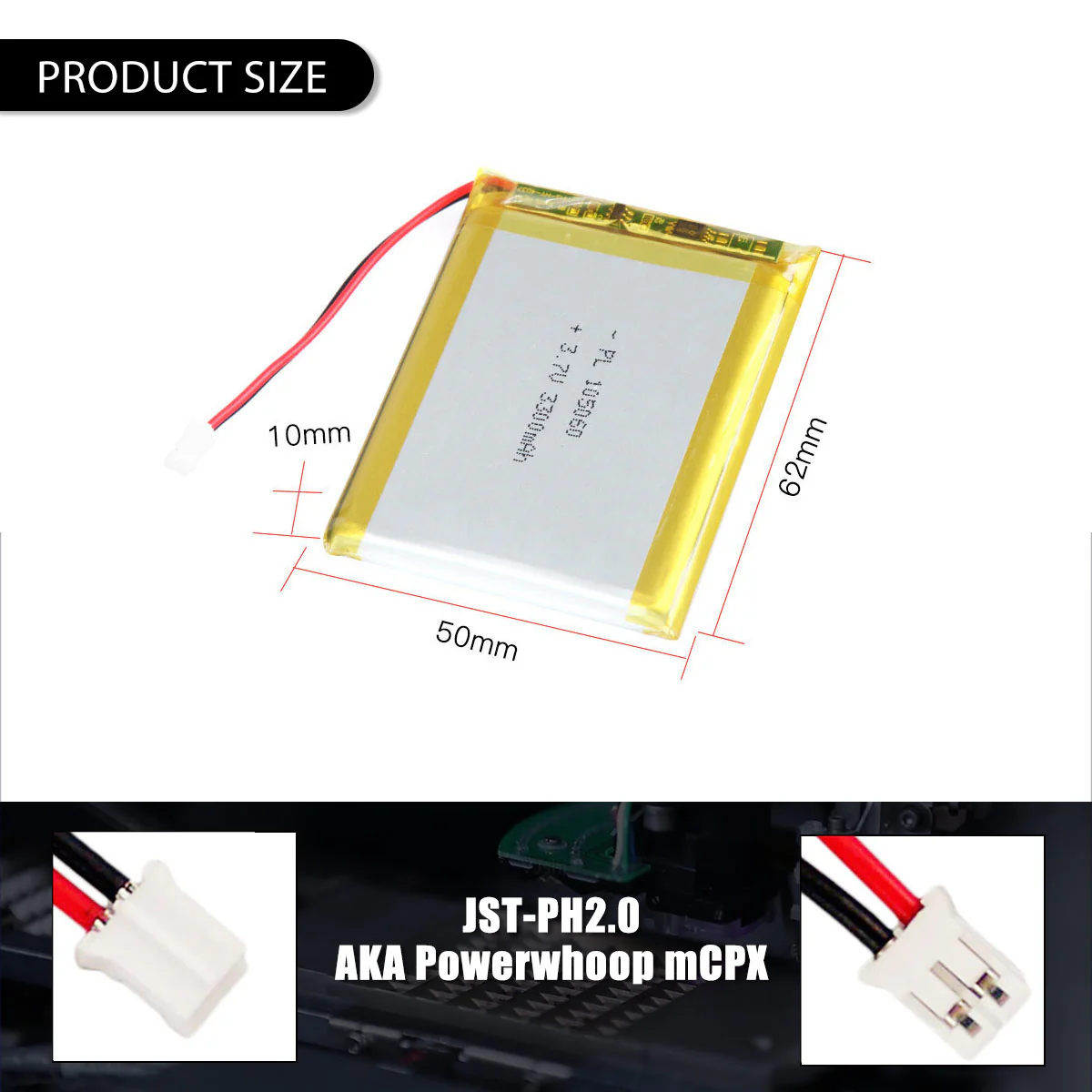 3.7V 3300mAh 105060 Rechargeable Lithium Polymer Battery - Image 5