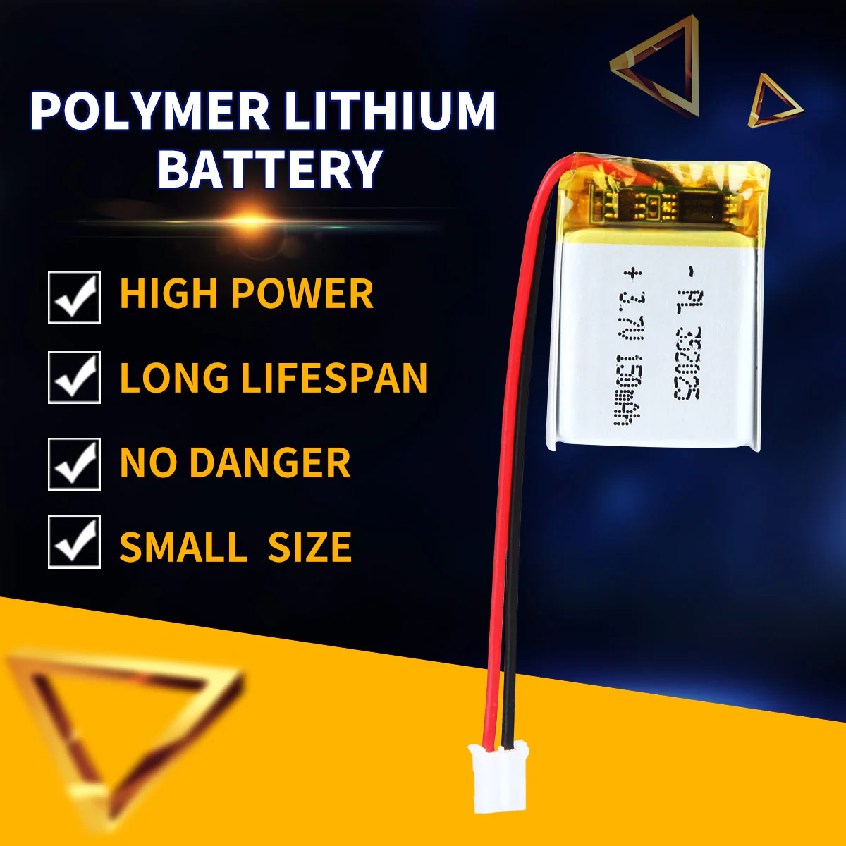 3.7V 150mAh 352025 Rechargeable Lithium Polymer Battery - Image 2
