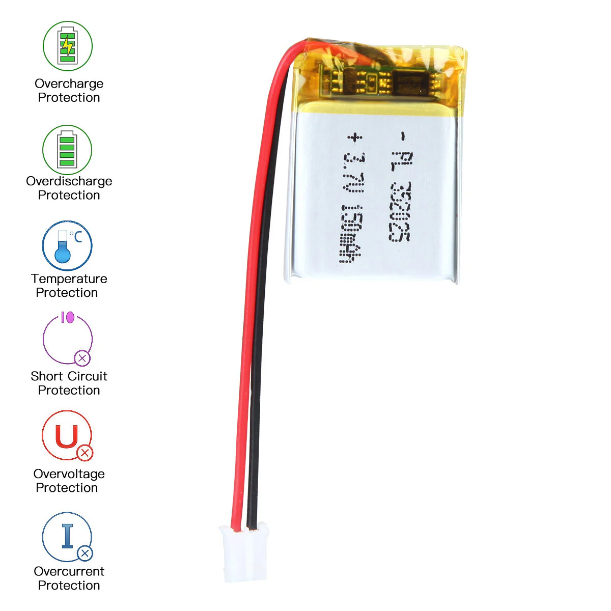 3.7V 150mAh 352025 Rechargeable Lithium Polymer Battery - Image 4