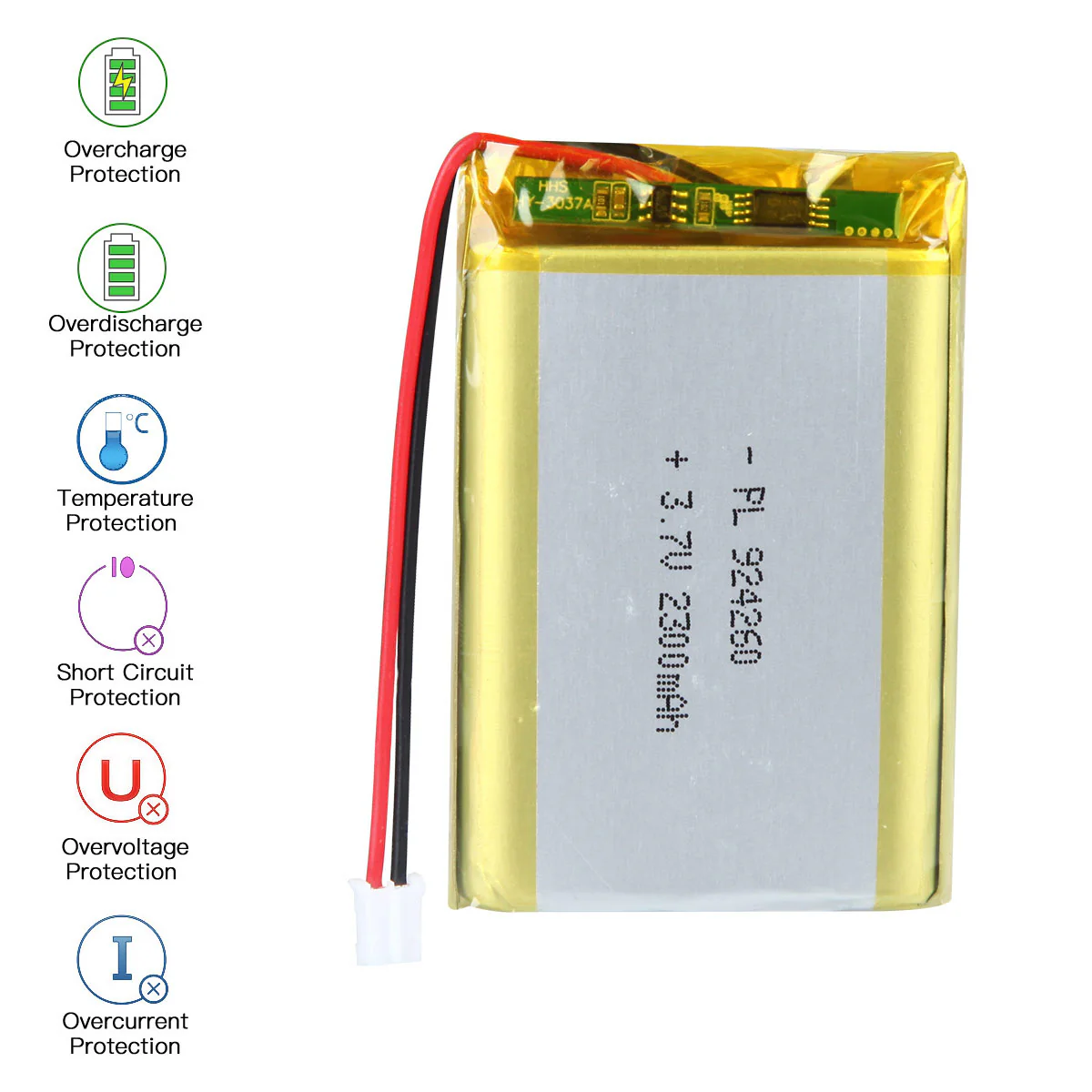3.7V 2300mAh 924260 Rechargeable Lithium Polymer Battery - Image 4