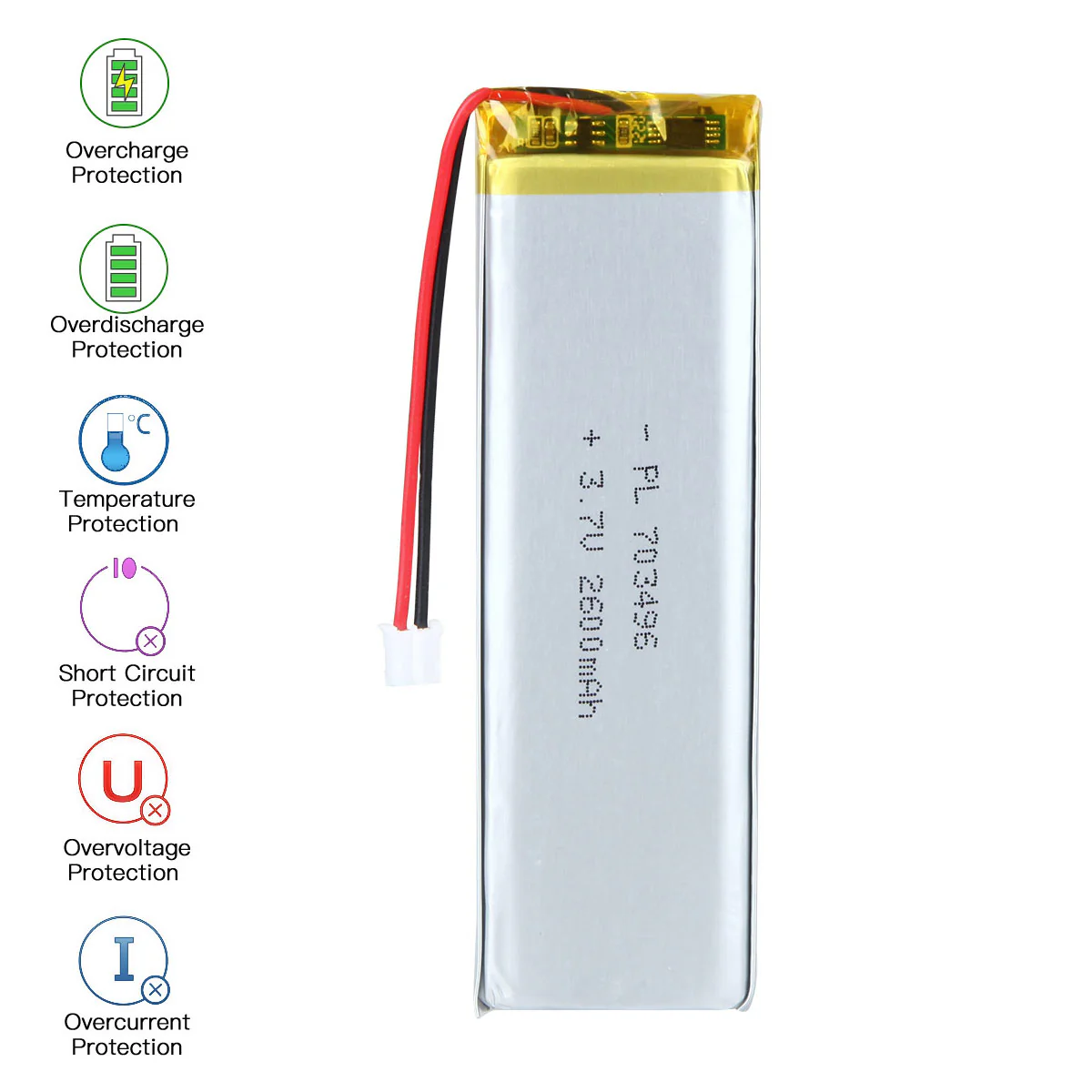 3.7V 2600mAh 703496 Rechargeable Lithium Polymer Battery - Image 4