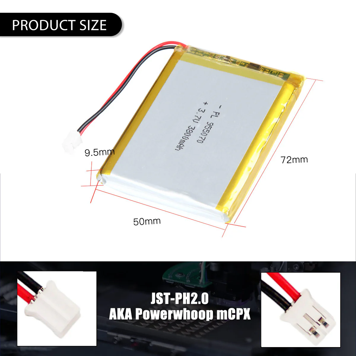 3.7V 3800mAh 955070 Rechargeable Lithium Polymer Battery - Image 5