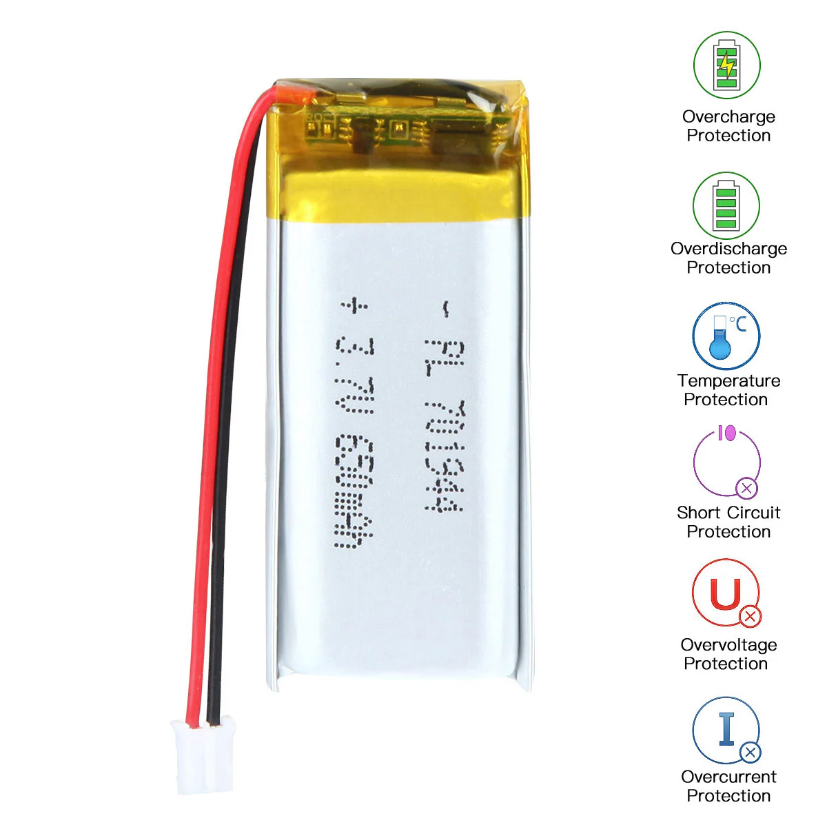 3.7V 701944 650mAh Rechargeable Lithium Polymer Battery - Image 5
