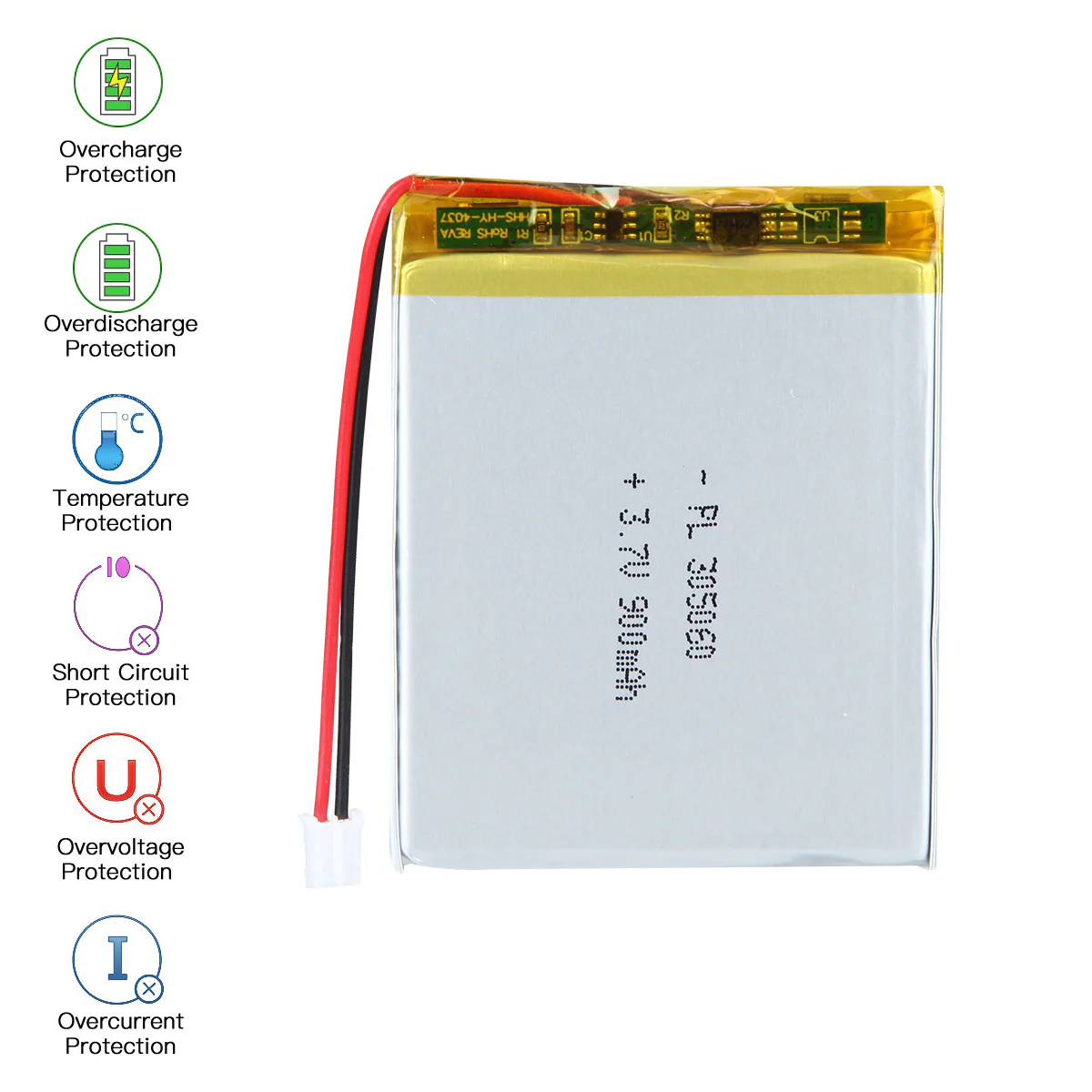 3.7V 900mAh 305060 Rechargeable Lithium Polymer Battery - Image 4